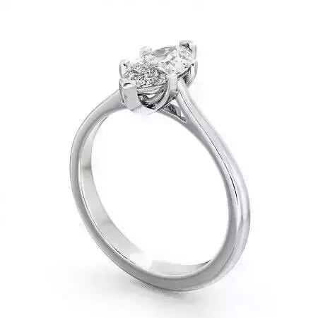 stl file engagement ring with marquise cut diamond