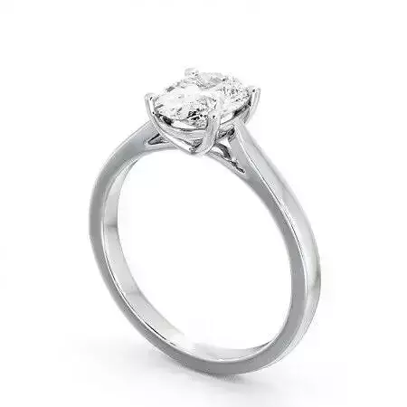 stl file oval diamond solitaire engagement ring