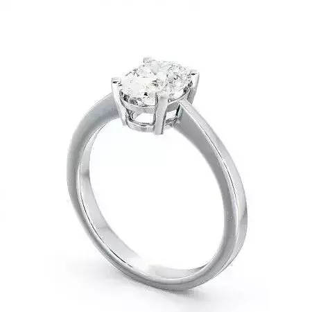 stl file oval diamond solitaire engagement ring