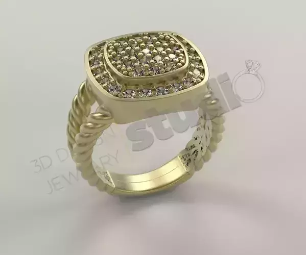 David Yurman Rope ring 3D print