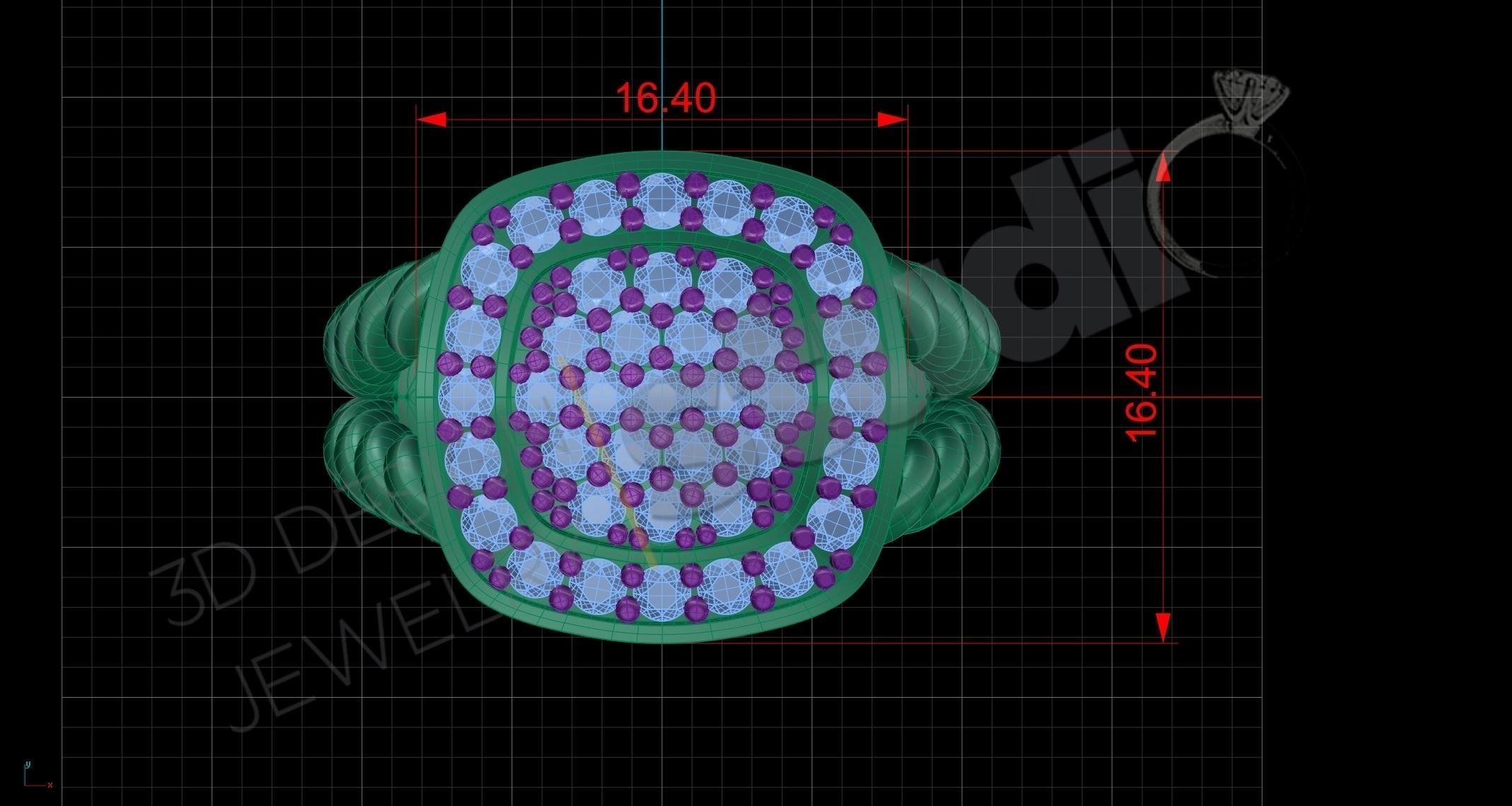 David Yurman Rope ring 3D print 3D print model_5