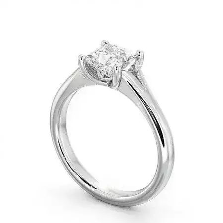stl file engagement ring with princess cut diamond