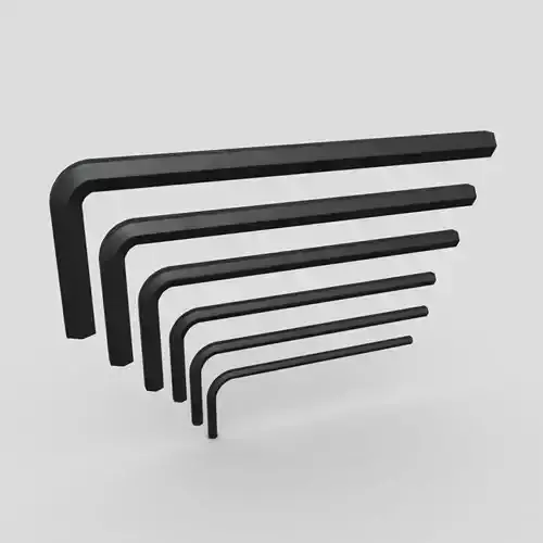 Allen Keys Low-poly 3D model