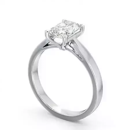 stl file engagement ring with princess cut diamond