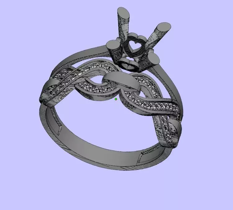 twin ring  3D print model_0
