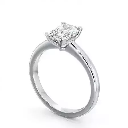 stl file solitaire engagement ring with oval cut diamond