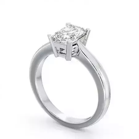 stl file engagement ring with princess cut diamond