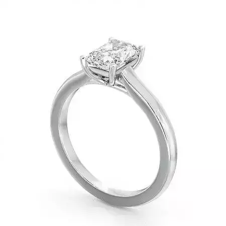 stl file engagement ring with princess cut diamond