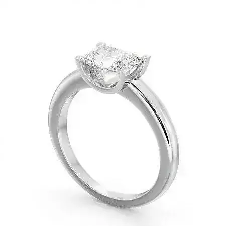 stl file engagement ring with princess cut diamond
