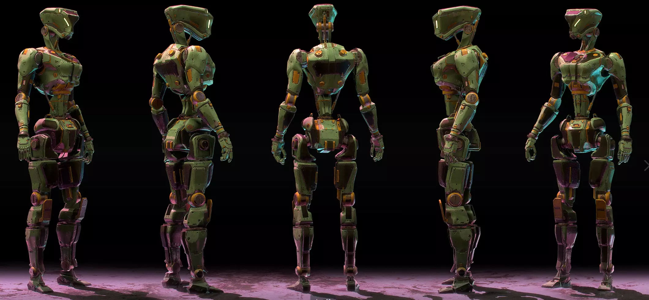 Humanoid Robot GSR050 Low-poly 3D model_0