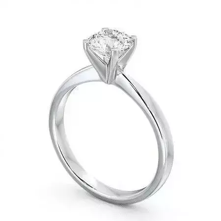 stl file solitaire diamond engagement ring gold