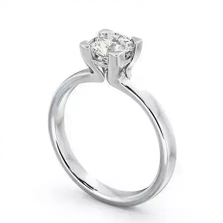 stl file solitaire diamond engagement ring gold