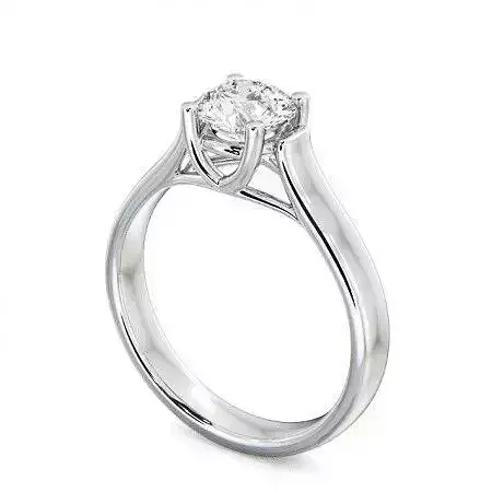 stl file engagement ring with princess cut diamond