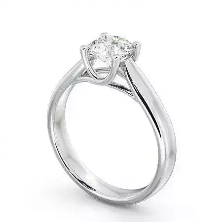 stl file engagement ring with princess cut diamond