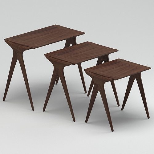 Vladimir Kagan Nest of Tables 3D model