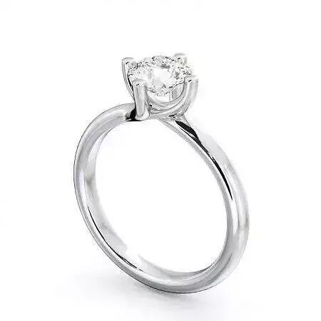 stl file solitaire diamond engagement ring gold