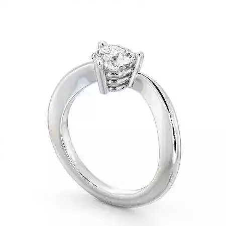 stl file solitaire diamond engagement ring gold - laurel