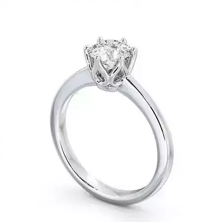 stl file solitaire diamond engagement ring gold