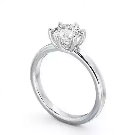 stl file solitaire diamond engagement ring gold
