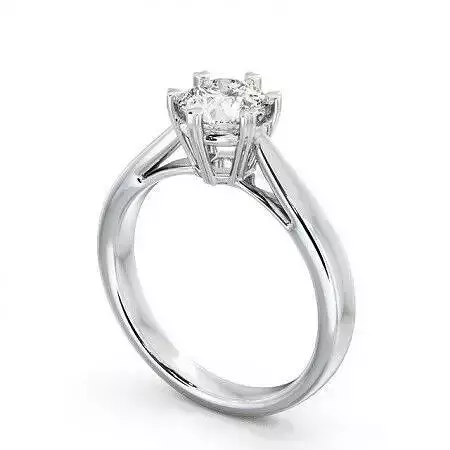 stl file solitaire diamond engagement ring gold