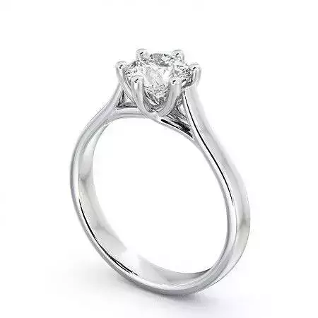 stl file solitaire diamond engagement ring gold