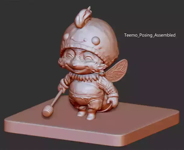 Teemo figurine with bow and arrow