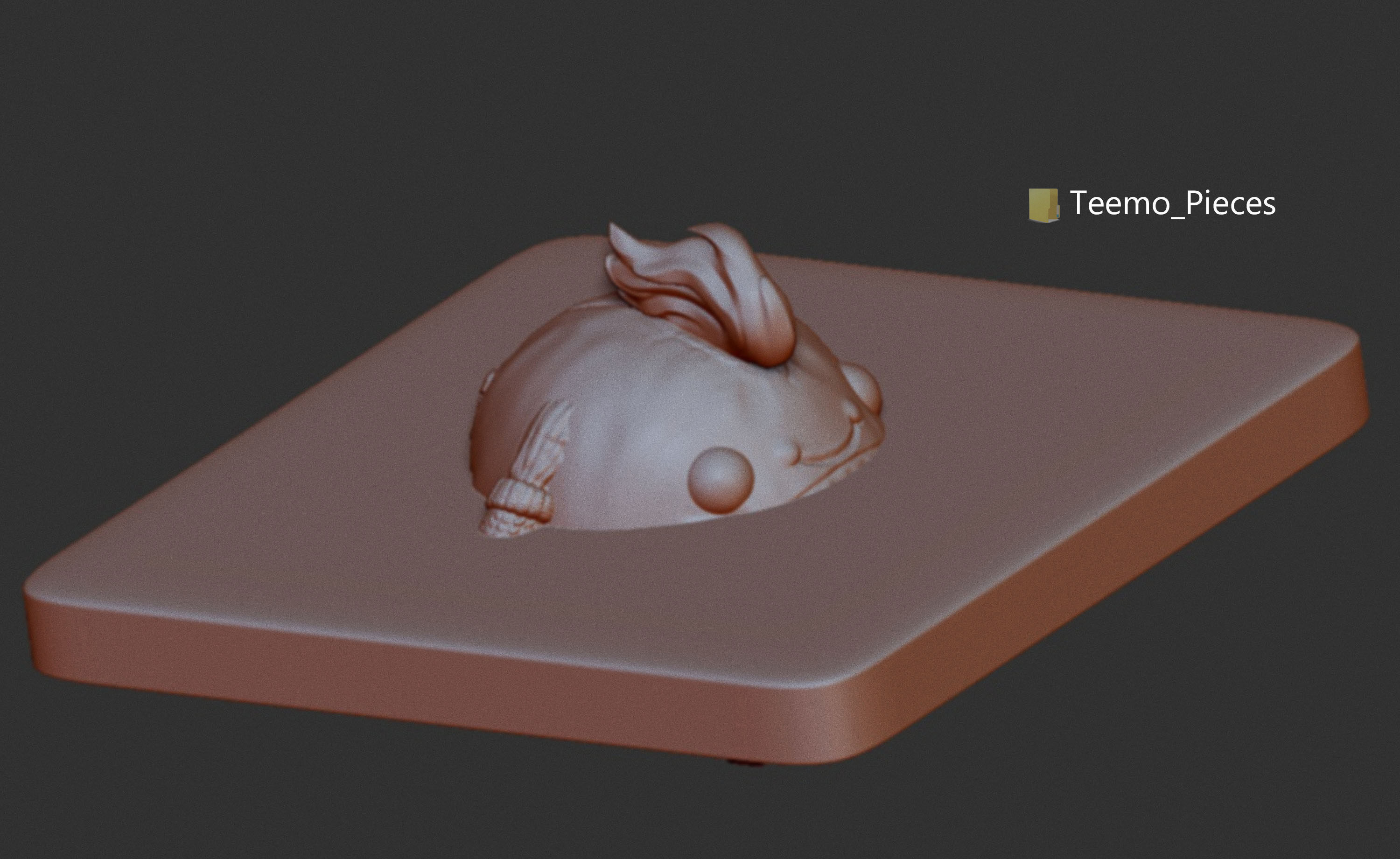 Teemo figurine with bow and arrow 3D print model_5
