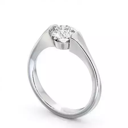 stl file solitaire diamond engagement ring gold