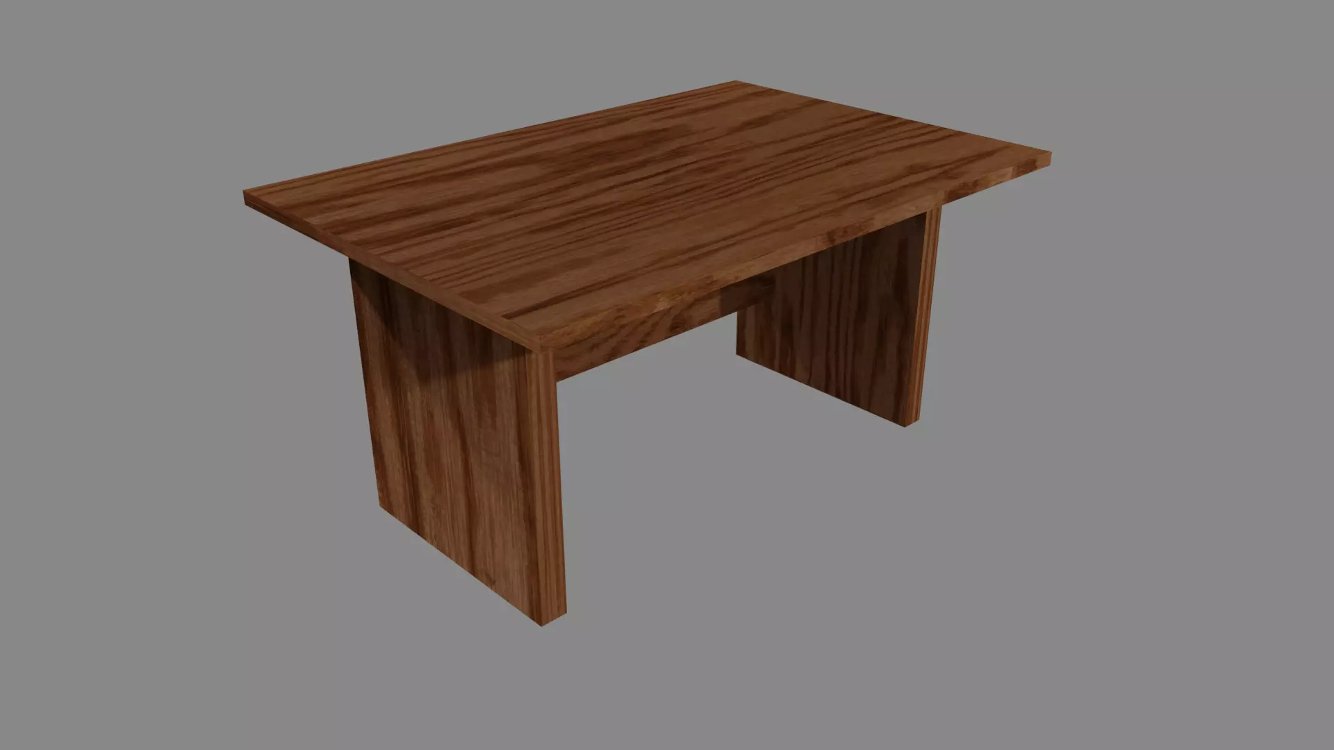 table wooden Low-poly 3D model_0