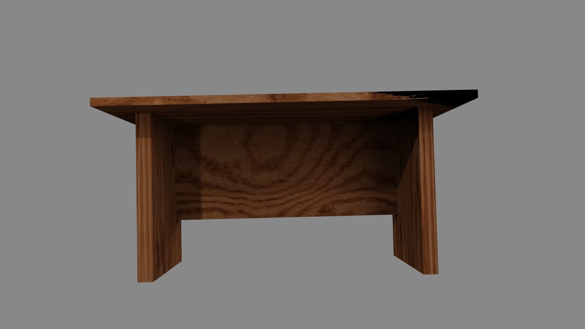 table wooden Low-poly 3D model_5