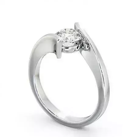 stl file solitaire diamond engagement ring gold