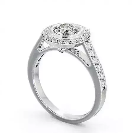 stl file halo diamond engagement ring