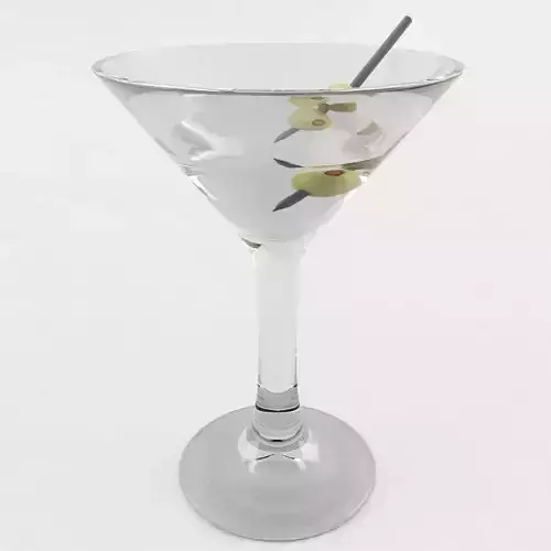 Martini glass with olives