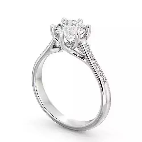 stl file solitaire diamond engagement ring gold
