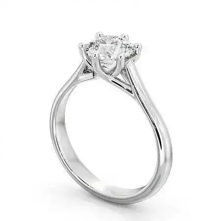 stl file solitaire diamond engagement ring gold