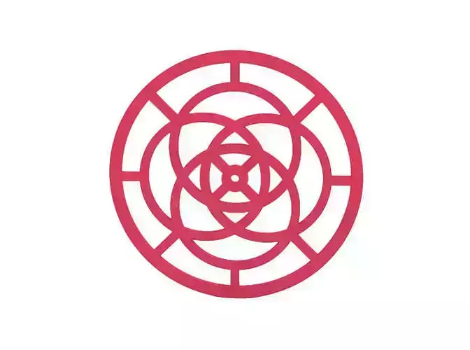 Coaster flower of life cut-out