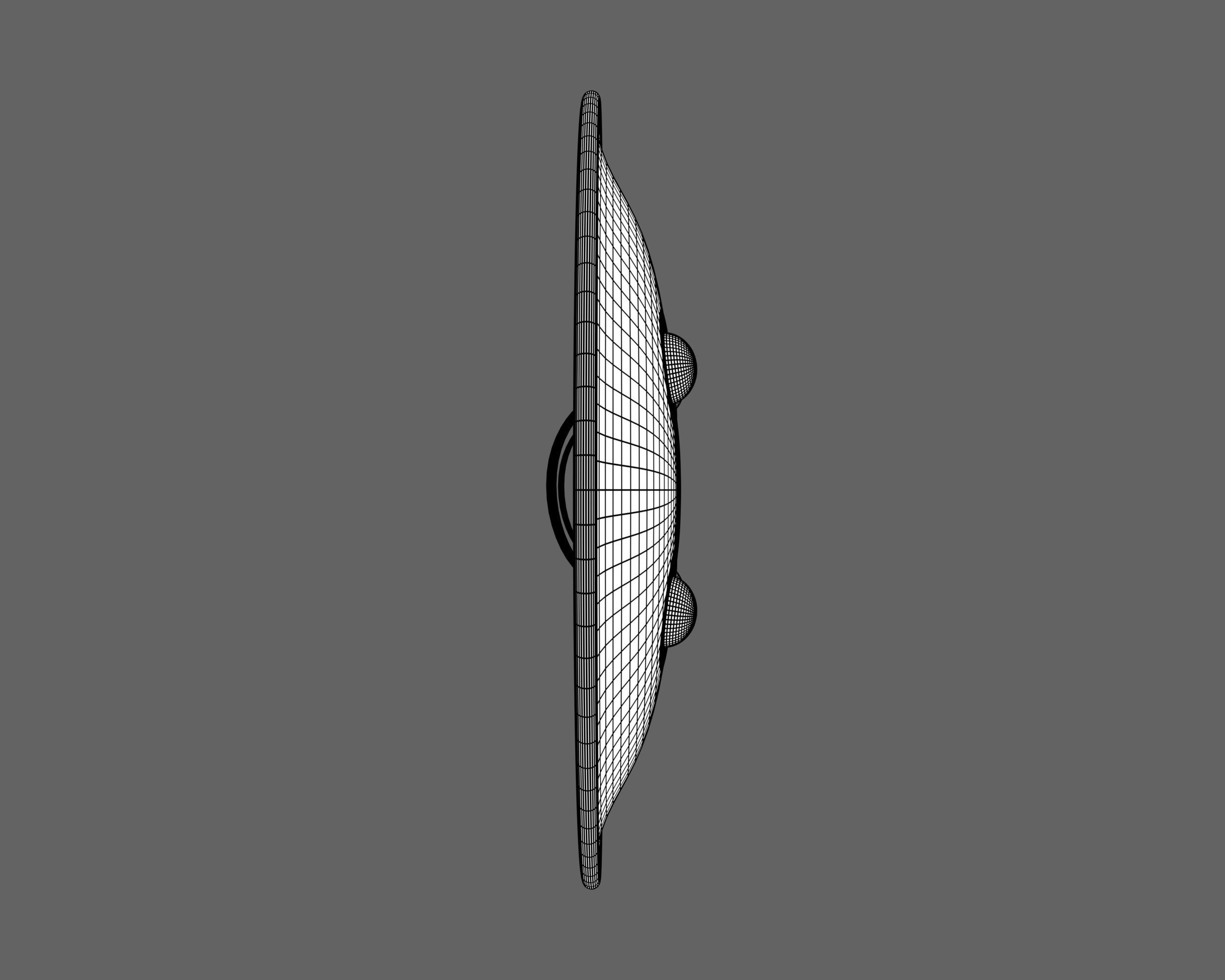 Ancient Indo Persian Dhal Low-poly 3D model_10