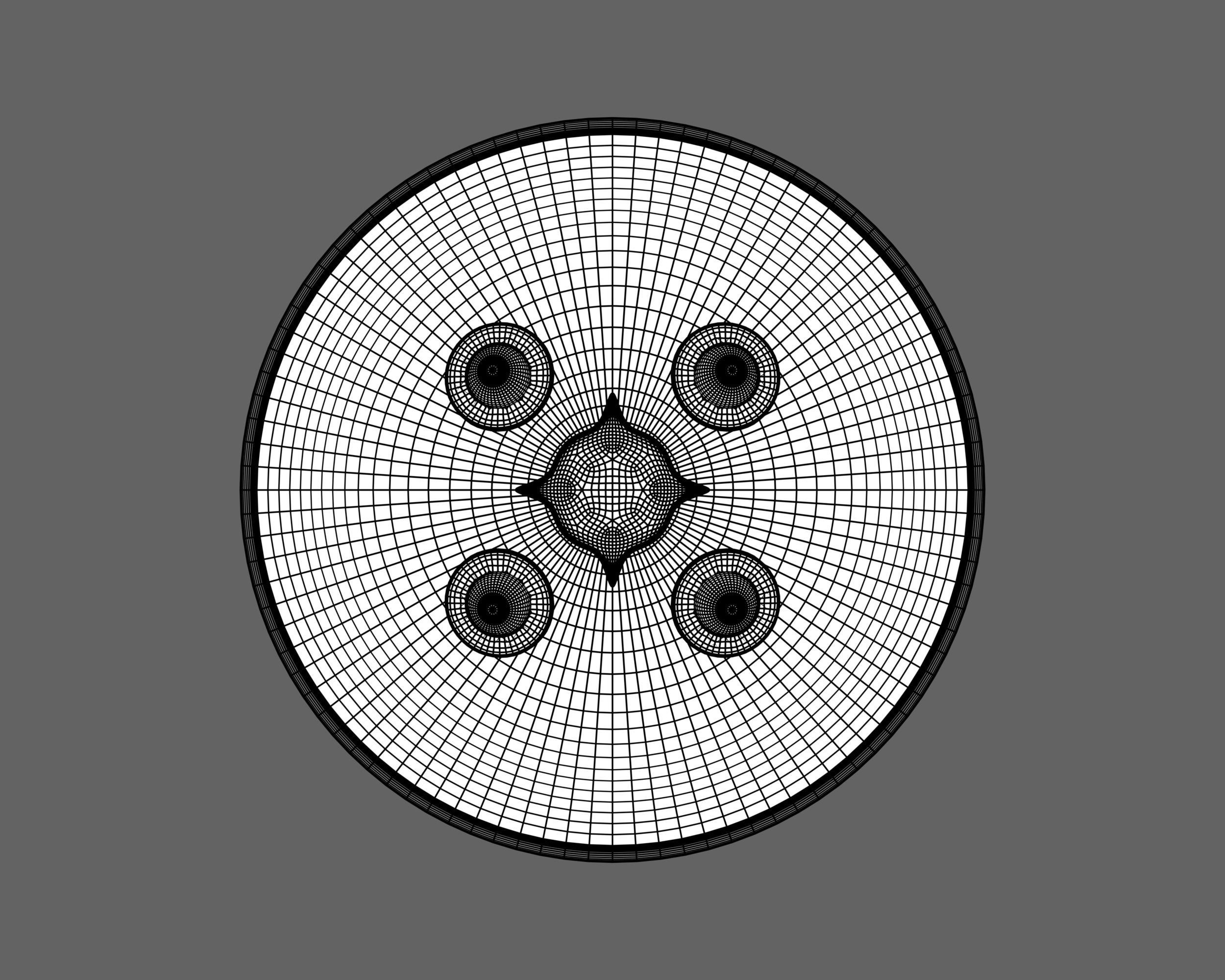 Ancient Indo Persian Dhal Low-poly 3D model_7