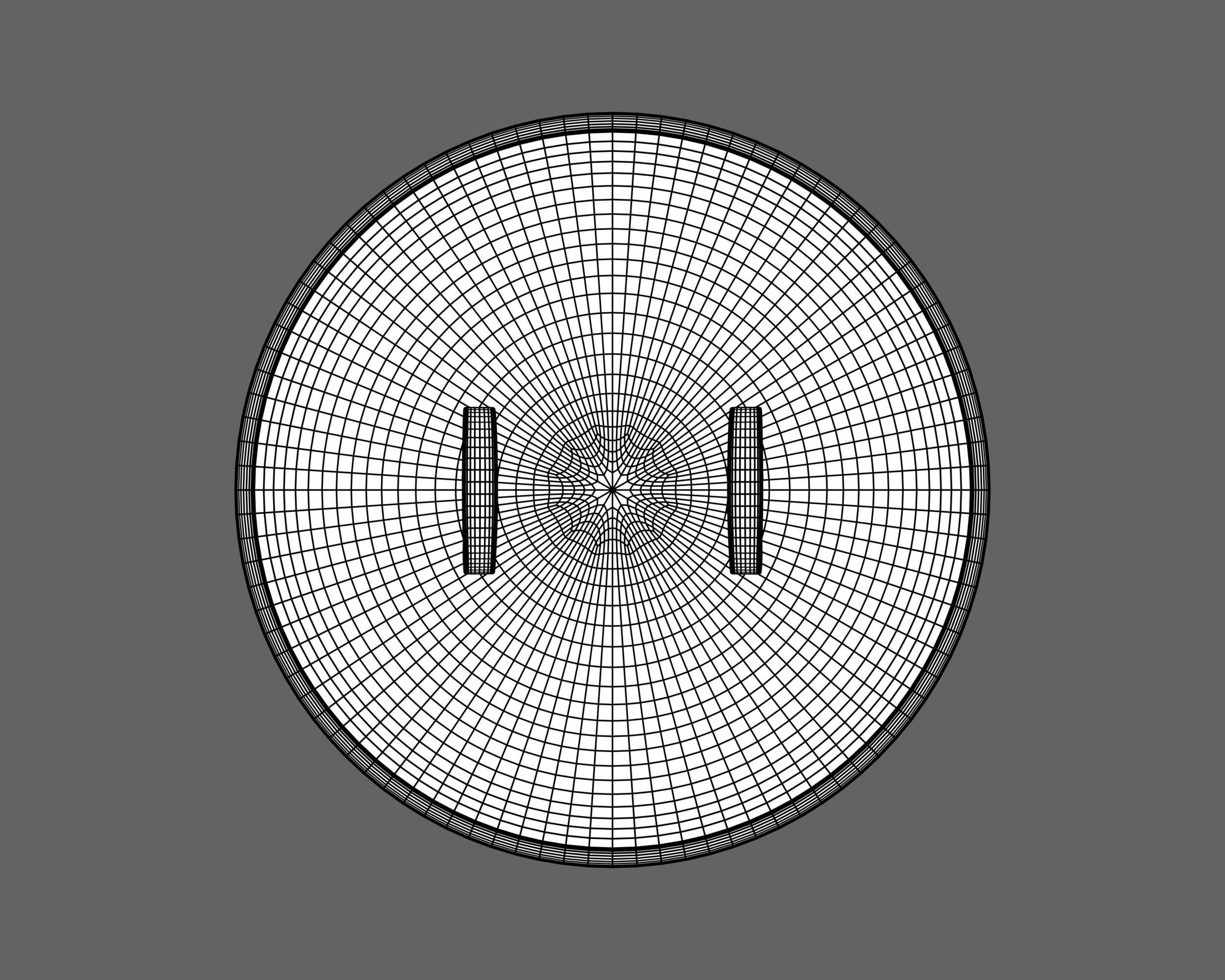 Ancient Indo Persian Dhal Low-poly 3D model_13