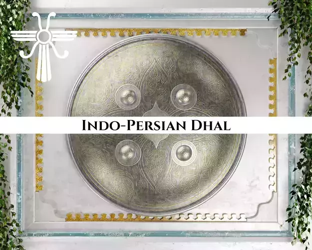 Ancient Indo Persian Dhal Low-poly 3D model
