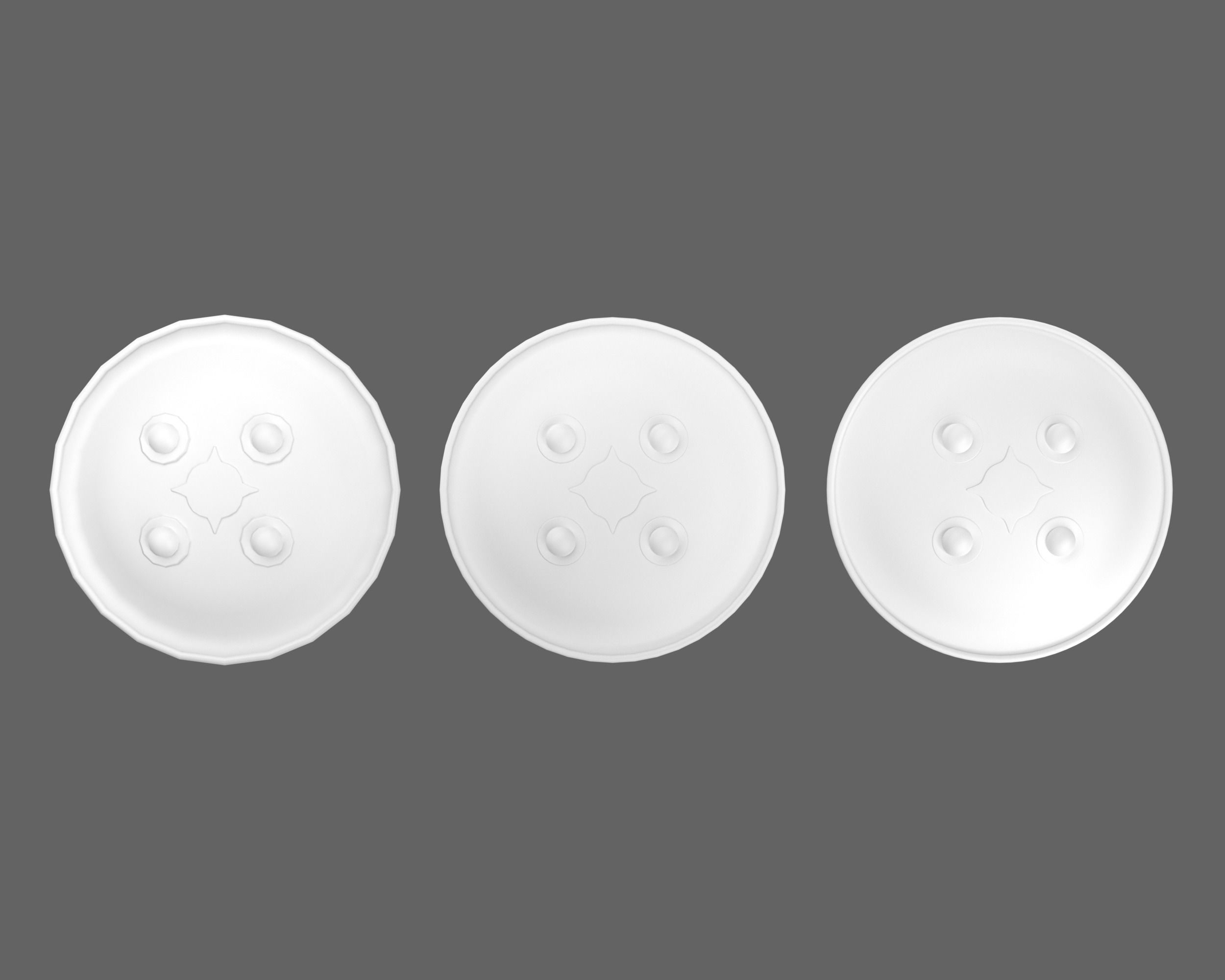 Ancient Indo Persian Dhal Low-poly 3D model_3