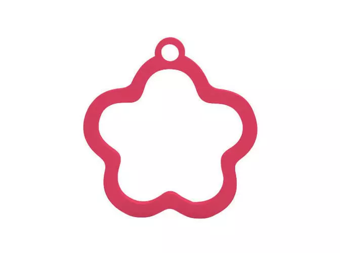 Earring flower shaped cookie cutter 3D print model_0