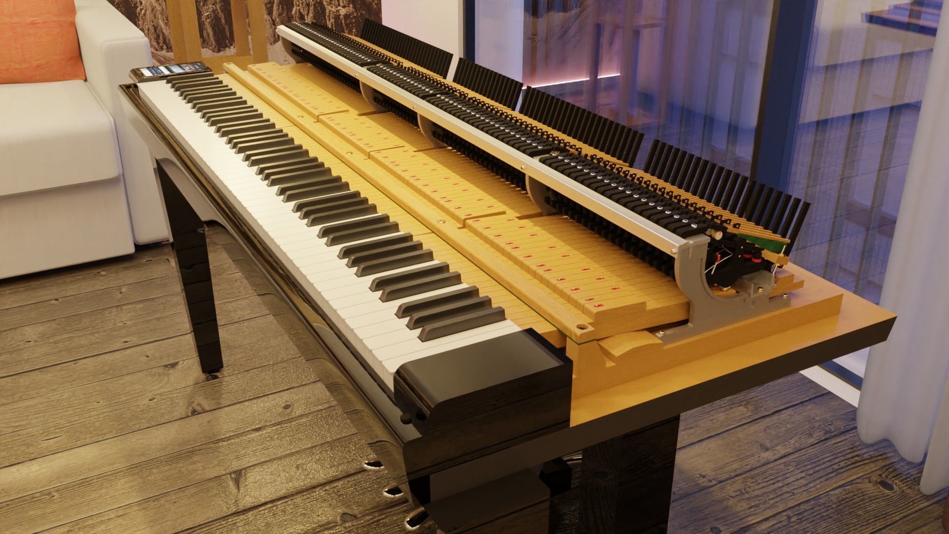 Kawai NV10 Hybrid Piano 3D model_8