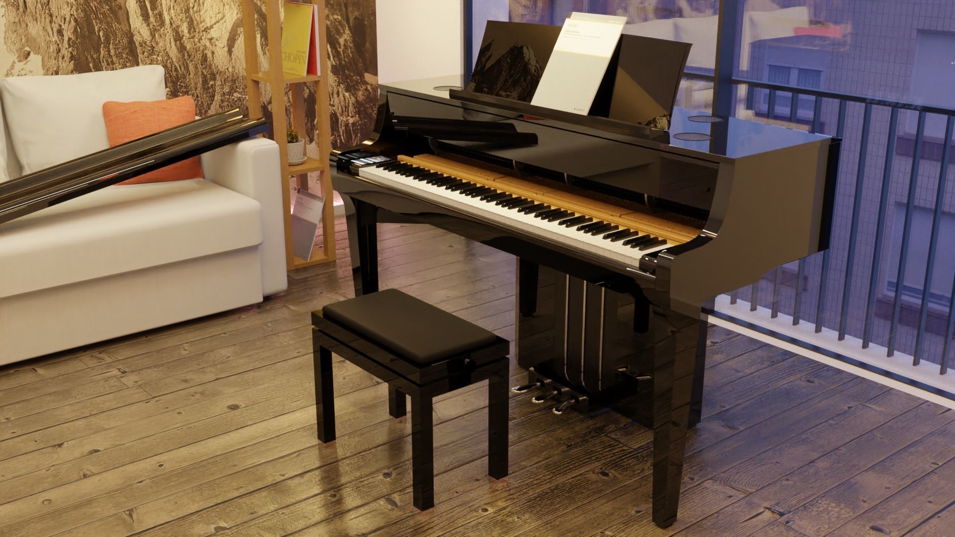 Kawai NV10 Hybrid Piano 3D model_7
