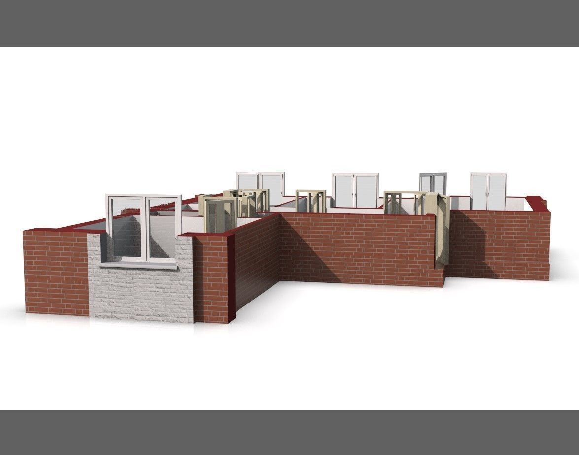 3D Floor Plan Section of apartment 3D model_6