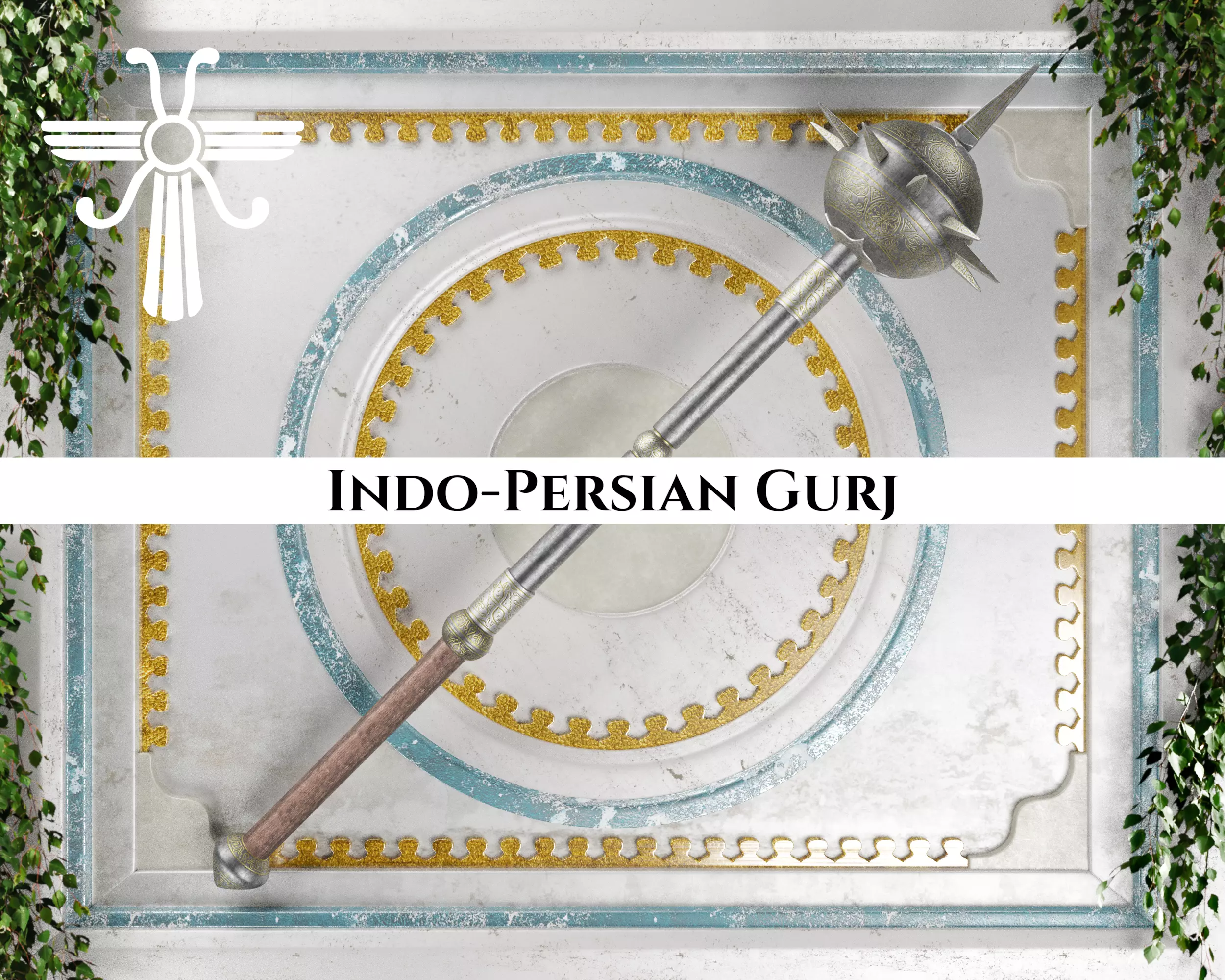 Ancient Indo Persian Gurj Low-poly 3D model_0