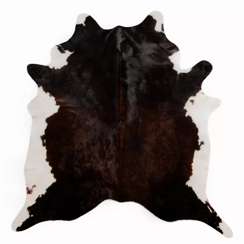 Brown And White Cowhide Rug 3D model_0