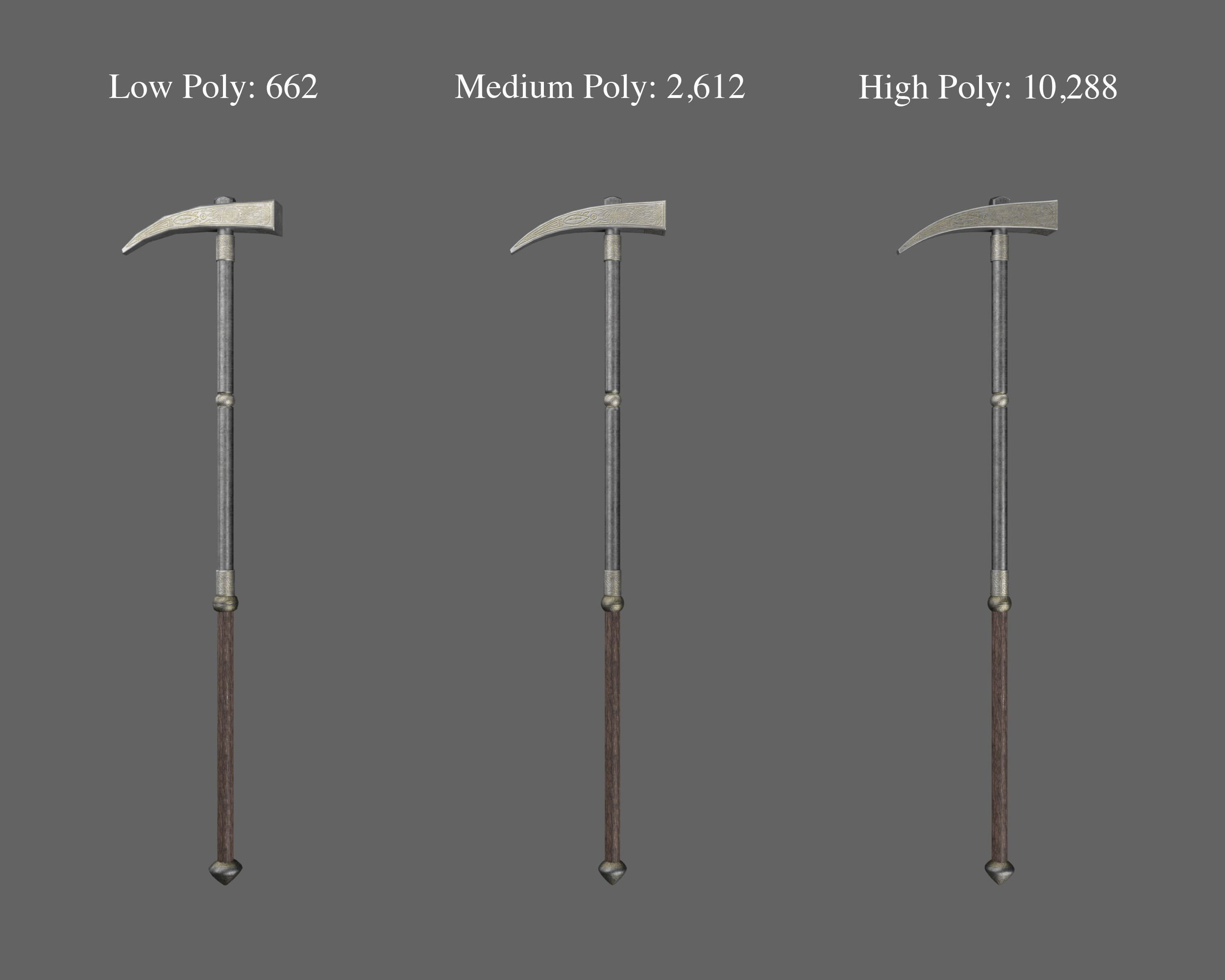 Ancient Indo Persian Zaghnal Low-poly 3D model_2