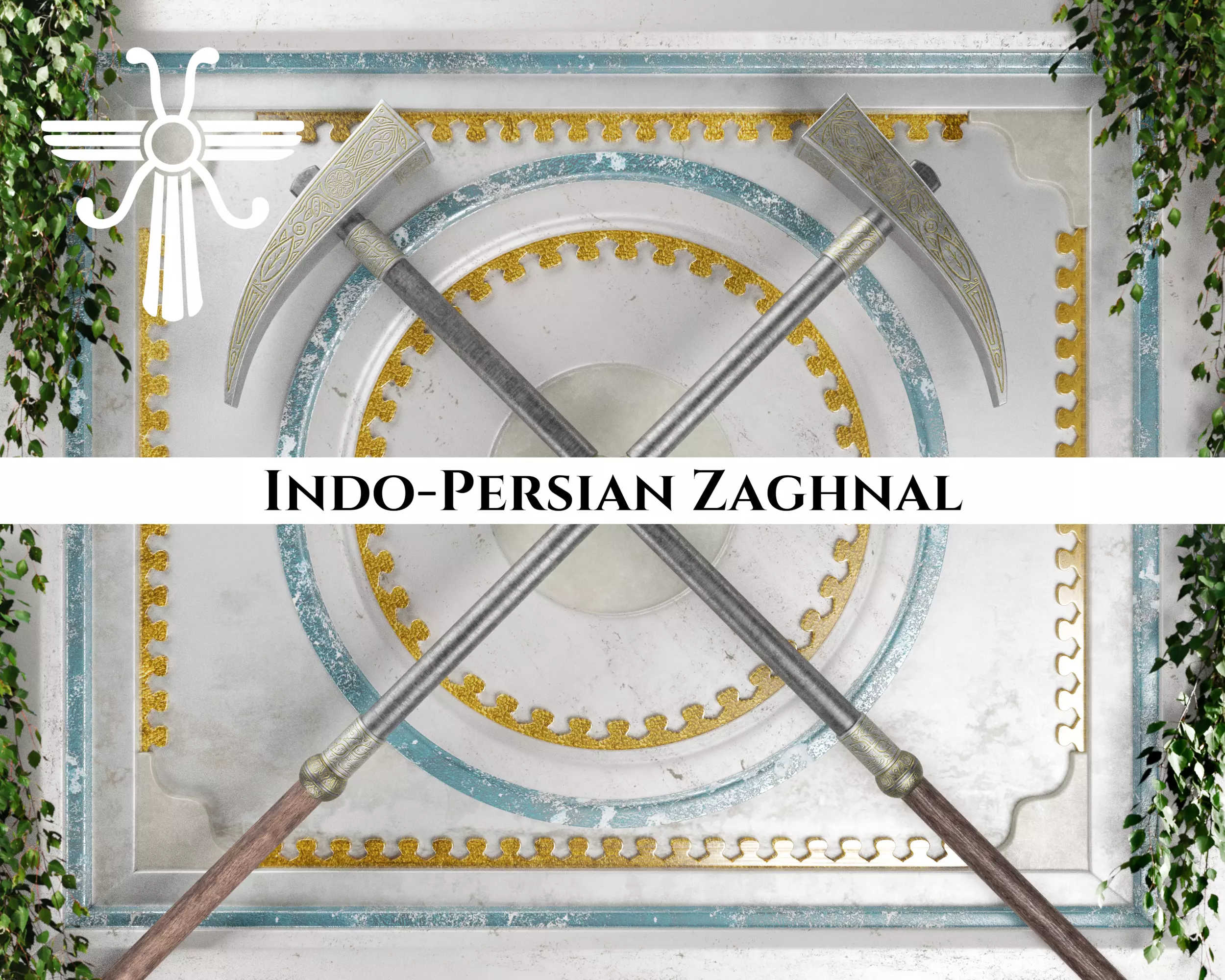 Ancient Indo Persian Zaghnal Low-poly 3D model_0