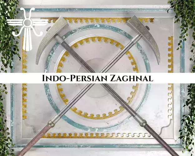 Ancient Indo Persian Zaghnal Low-poly 3D model